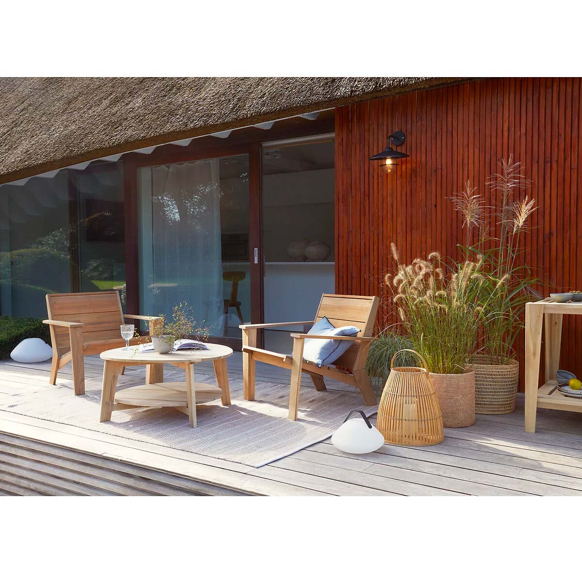 sillones de exterior madera acacia porche