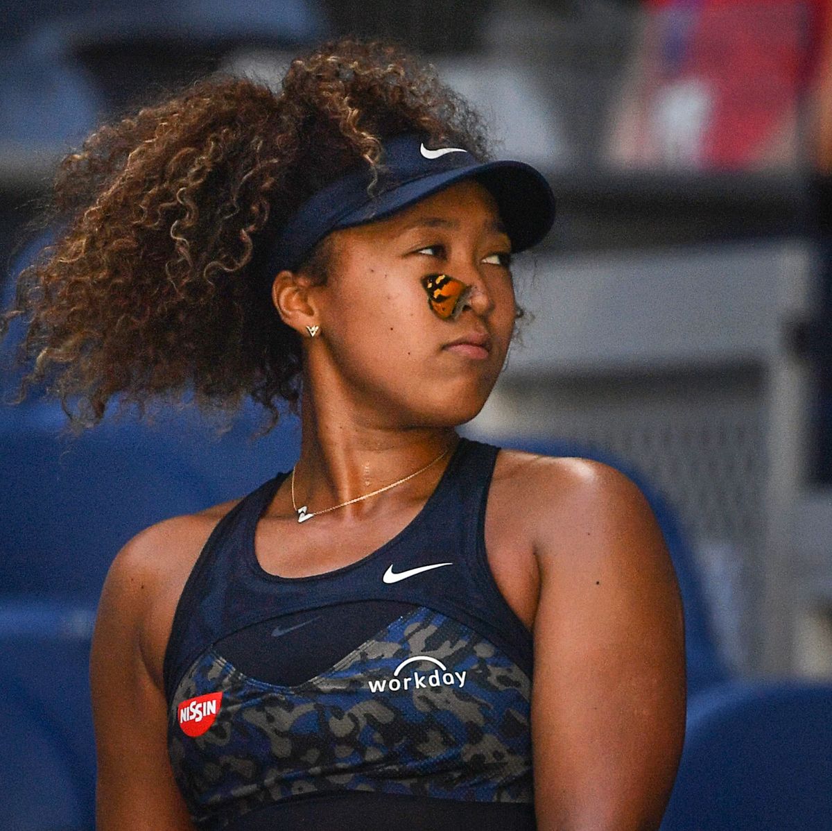 Naomi Osaka charms fans after removing butterfly at the Australian