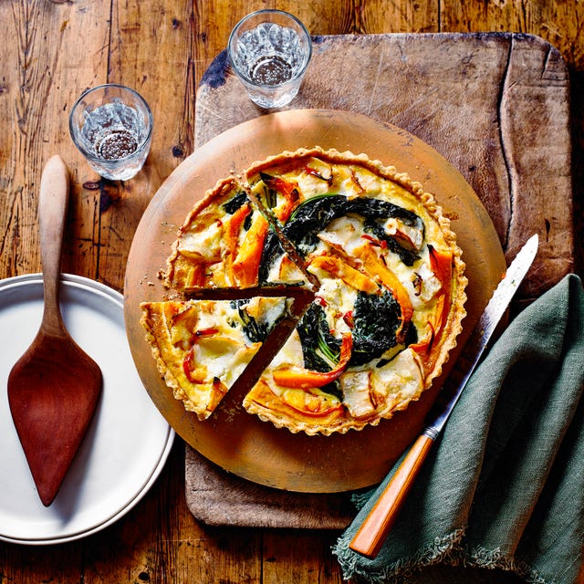 butternut, cavolo nero and goat’s cheese tart
