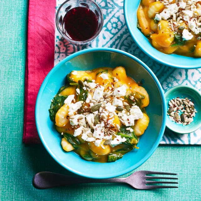 squash and spinach gnocchi