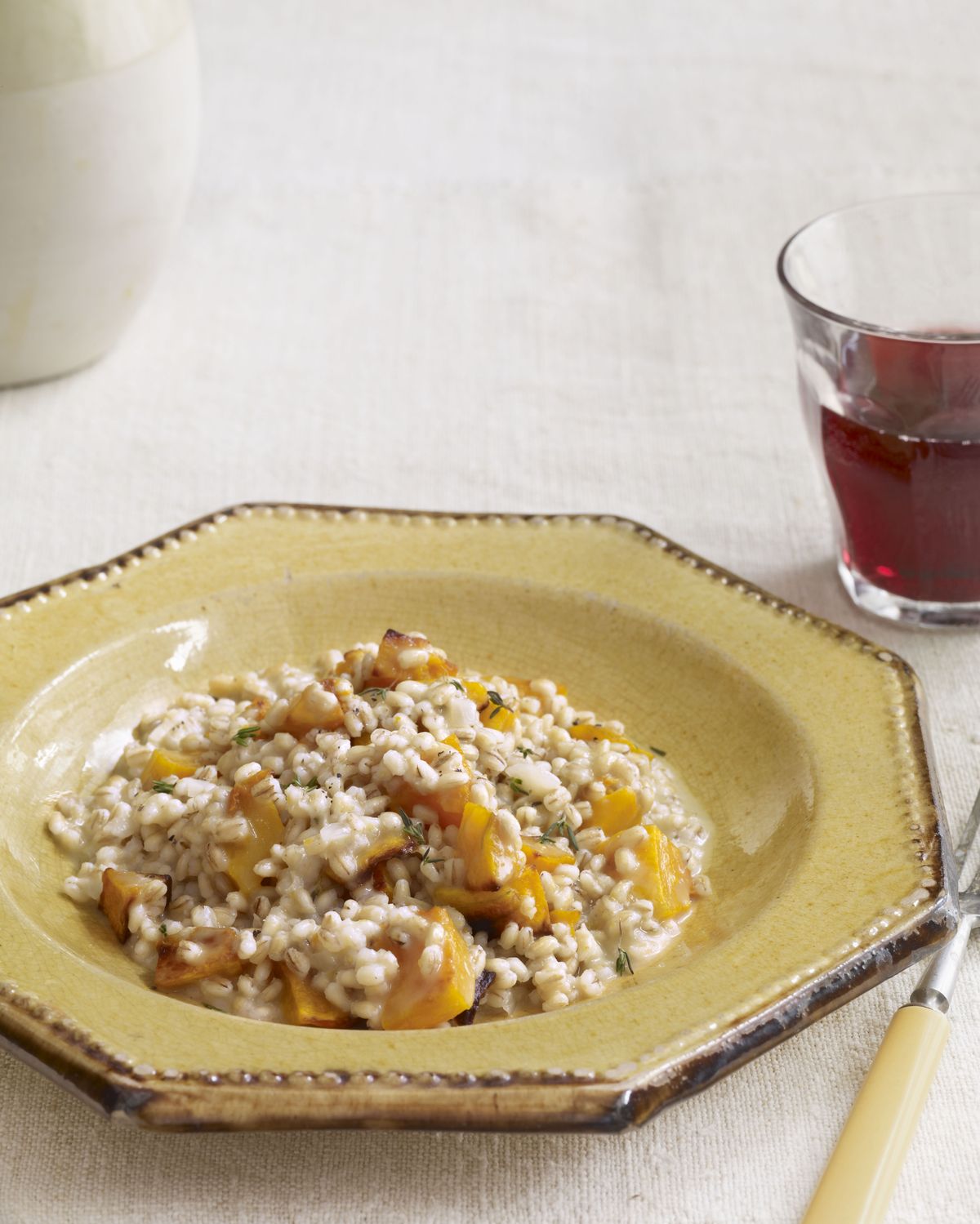 barley risotto with butternut squash