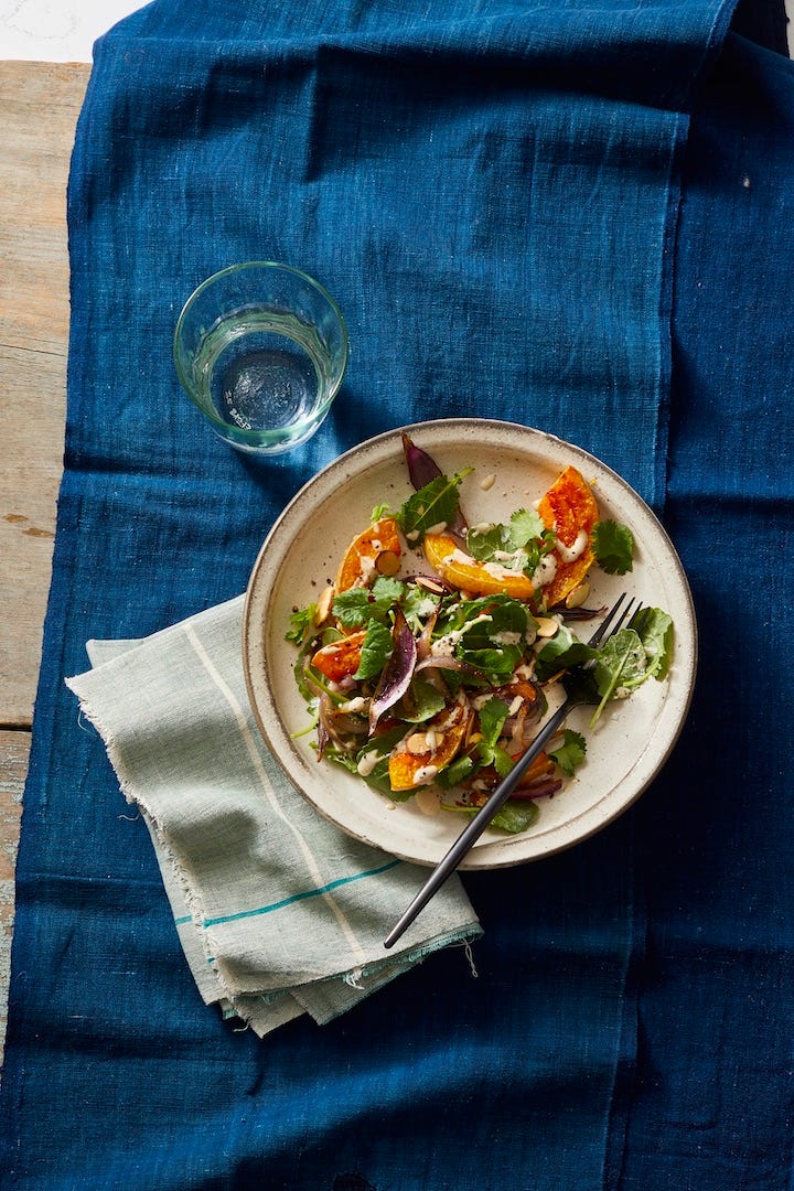 roasted butternut squash salad