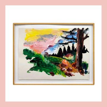 Modern art, Painting, Art, Visual arts, Watercolor paint, Picture frame, Tree, Illustration, Printmaking, Photographic paper, 