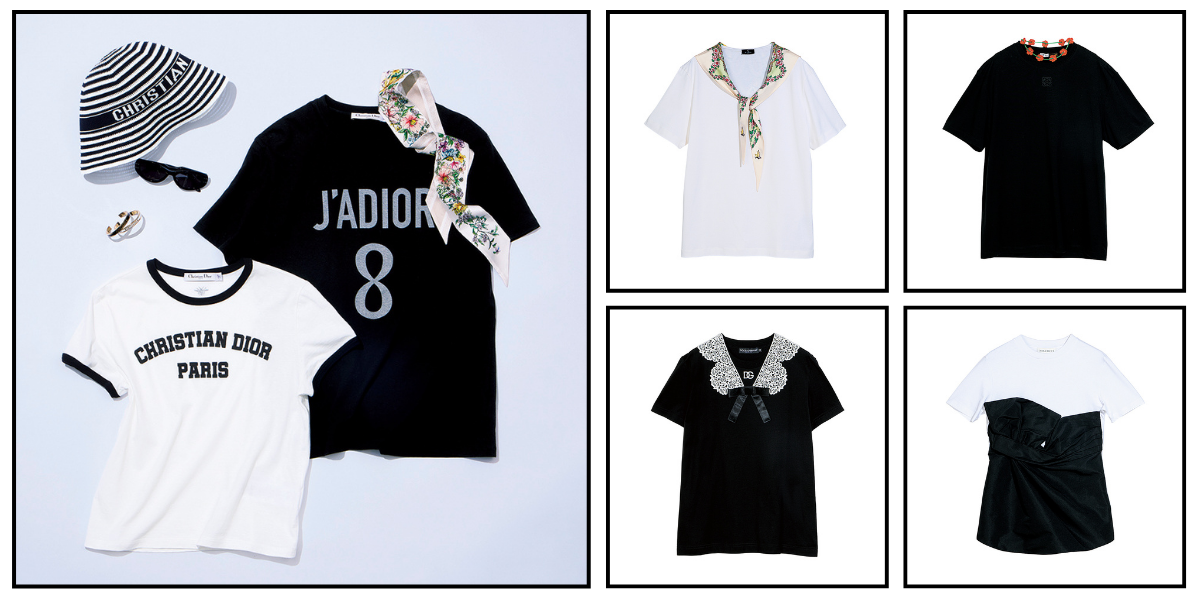 人気ブランドの白黒Tシャツ6選】Tシャツだって品よく♡ “お嬢