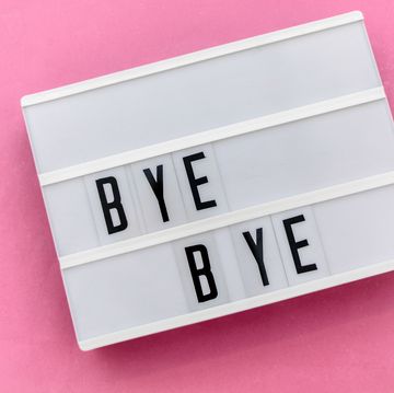 bye bye message in light box