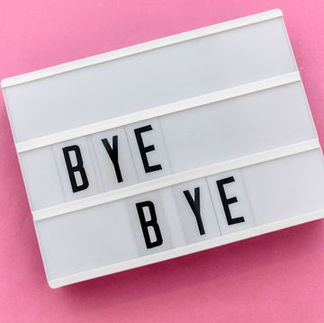 bye bye message in light box