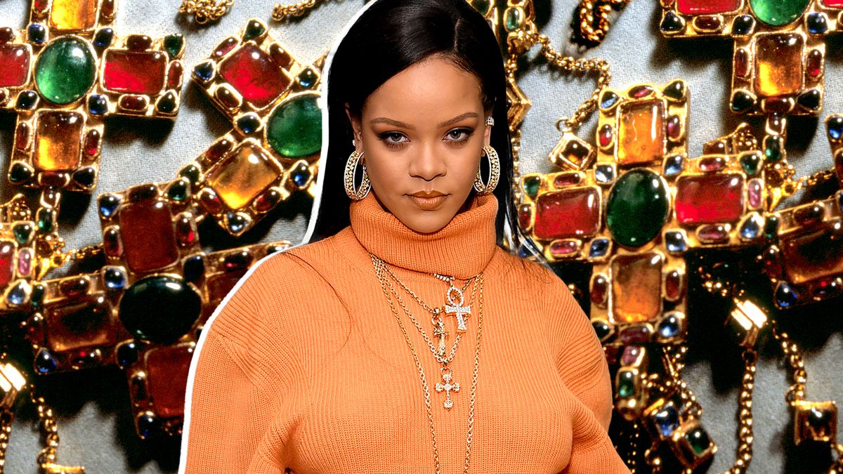 Rihanna Adds Some Vintage Dior to Her Maternity Crop Top