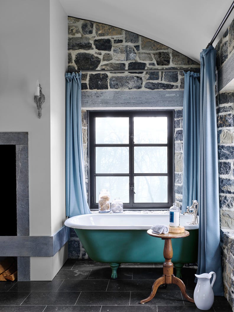 bathroom in vermont home designed by cathy chapman