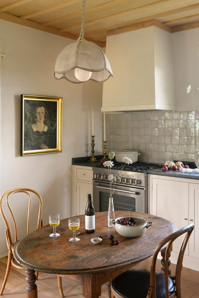 this modest kitchen designed by liz dutton interiors didnt have enough space for a full island instead the team opted for a small table it provides extra space to make meals without hulking over the cooking zone this modest kitchen designed by liz dutton interiors didnt have enough space for a full island instead the team opted for a small table it provides extra space to make meals without hulking over the cooking zone
