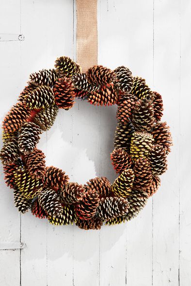 pine cone wreath decoration