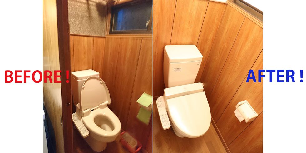 Toilet, Toilet seat, Property, Plumbing fixture, Room, Bathroom, Wood, Plywood, Restroom, Cabin, 