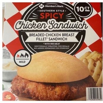 sam's club member’s mark southern style spicy chicken sandwiches