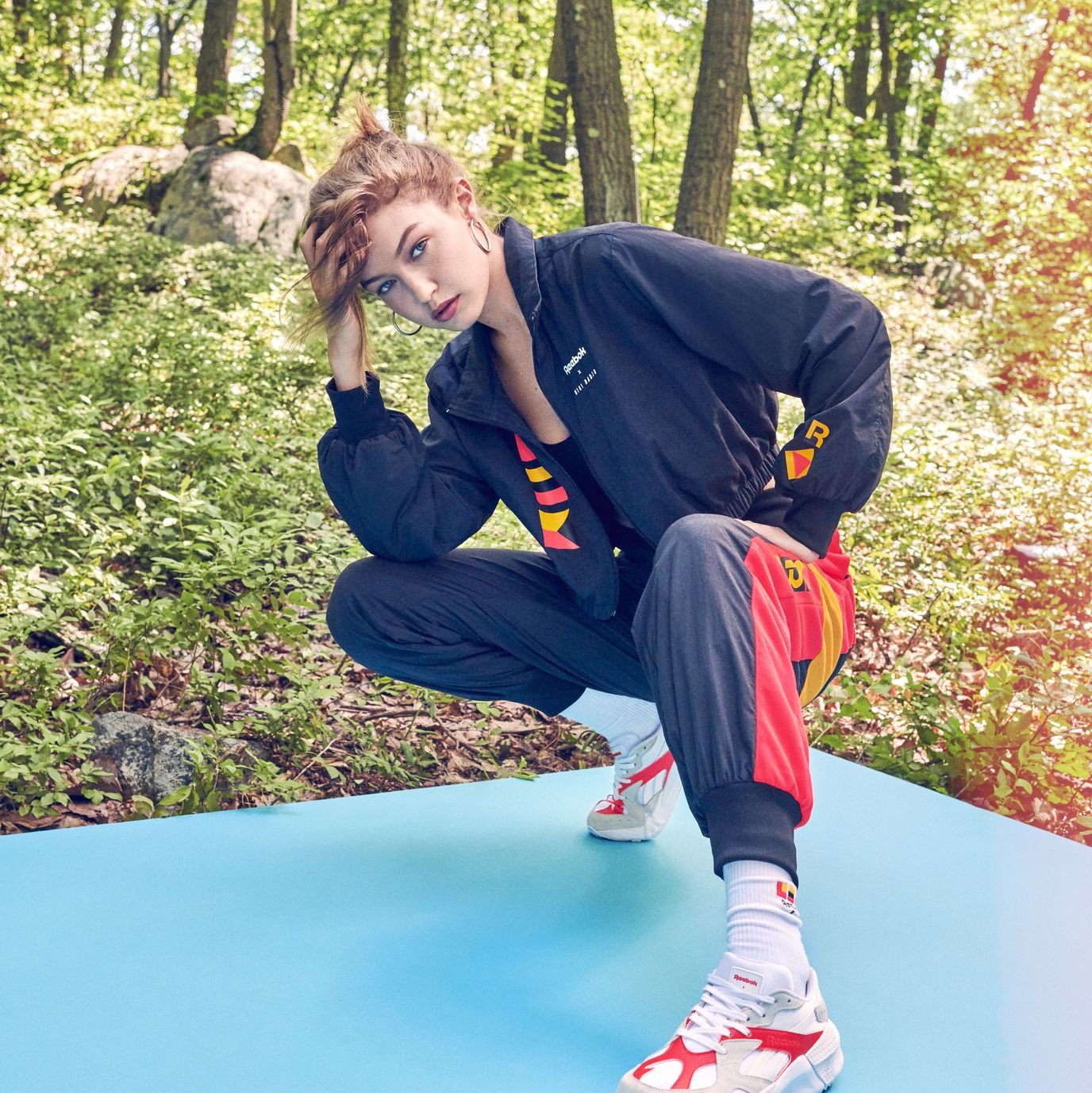 Sadly Fold Department Gigi Hadid Looks to Her High School Volleyball Days for New Reebok  Collection