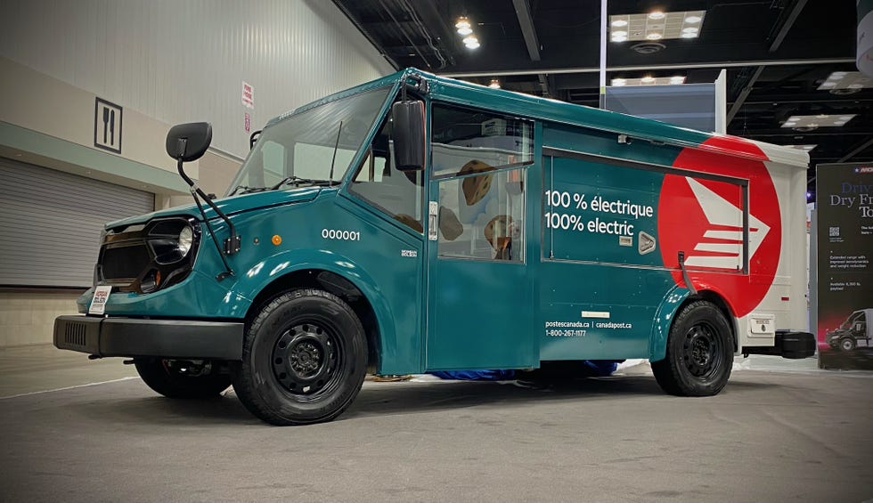 xe tải bưu chính điện morgan olson c250e của canada post