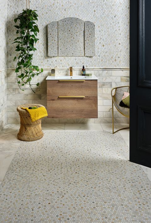 mosaic marble bathroom