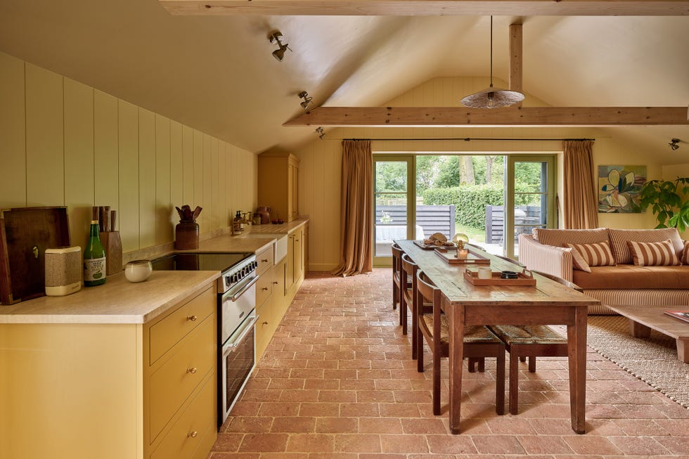 ca pietra yellow terracotta kitchen