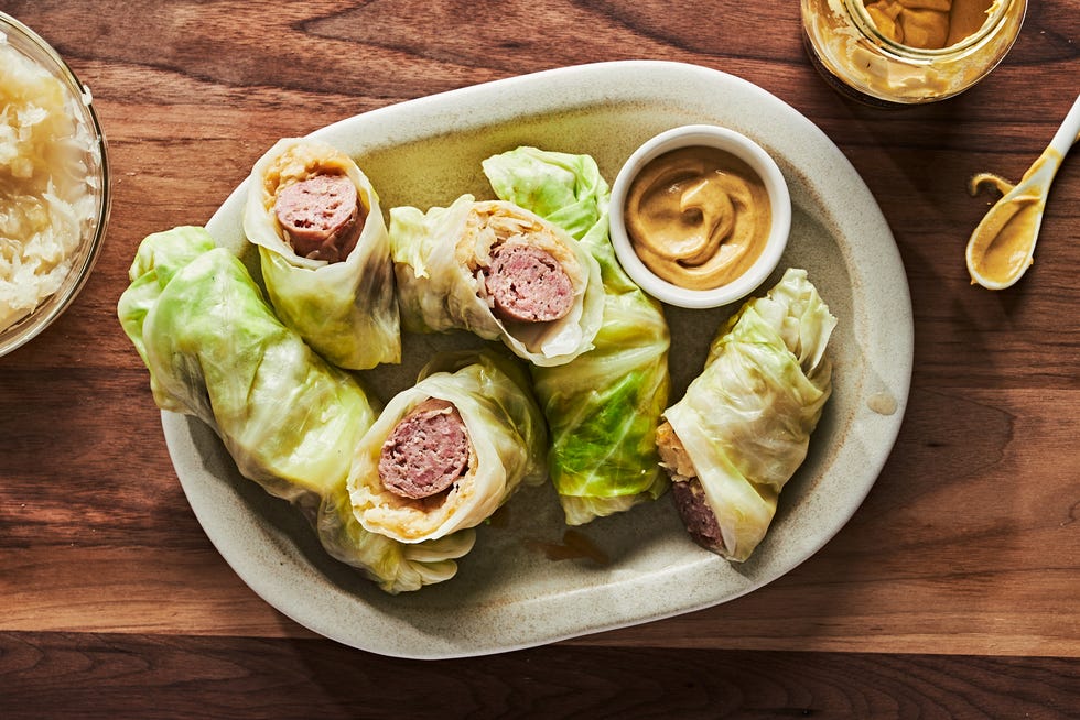 cabbage wrapped brats
