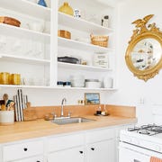 kitchen with exposed cabinets cabinet organization