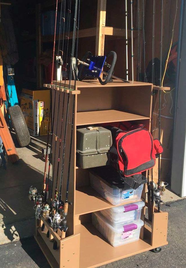 Rod cabinet  Fishing rod storage, Fishing room, Fishing rod rack