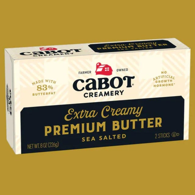 packaging for extra creamy sea salted butter from cabot creamery