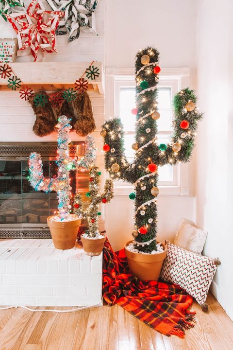 small christmas tree decoration like a cactus