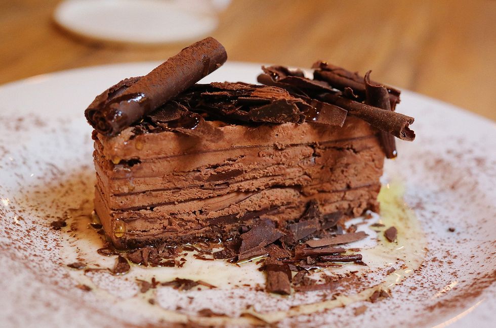 tarta de chocolate, del restaurante cadaqués madrid