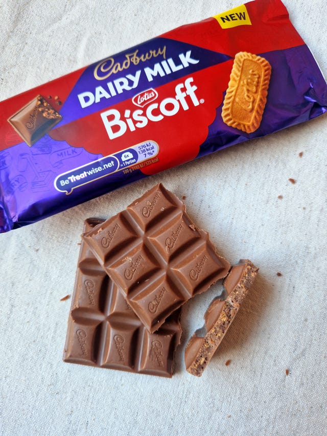 cadbury biscoff chocolate bar