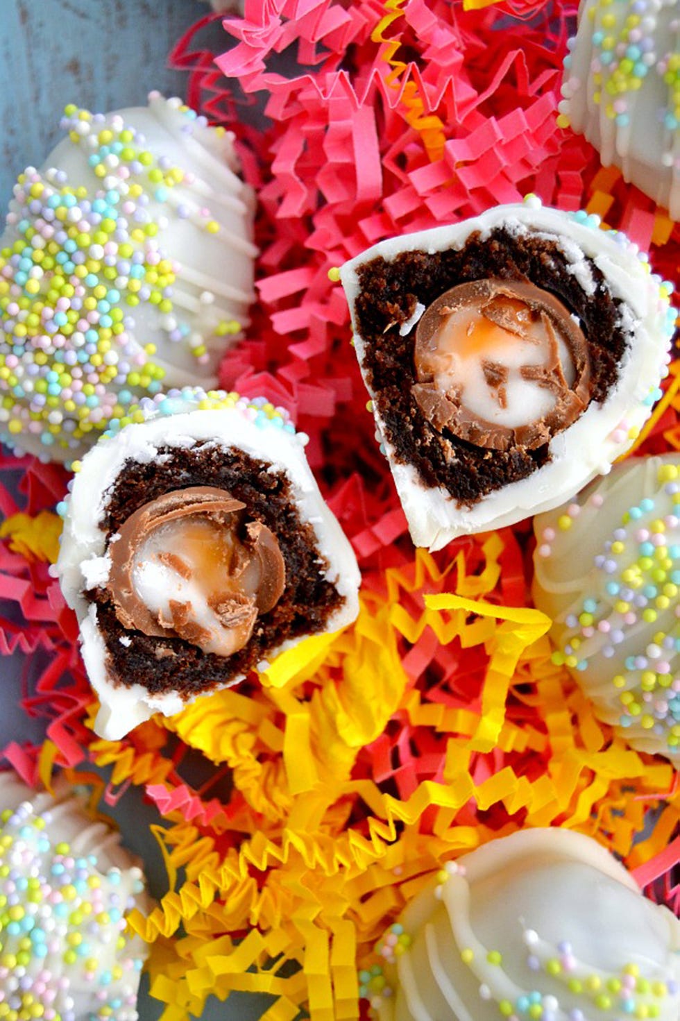 Cadbury Creme Egg Brownie Bombs - Cadbury Eggs