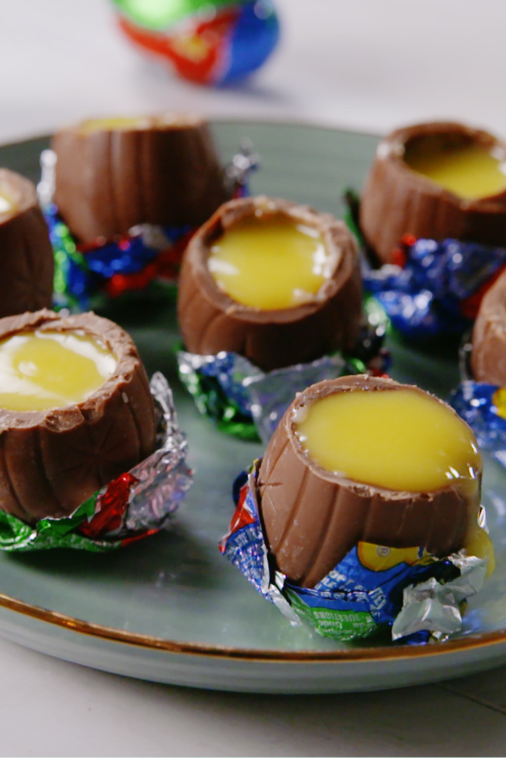 Cadbury Egg Pudding Shots vertical