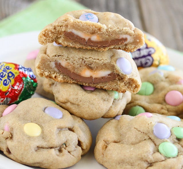 Cadbury Stuffed Cookies - Cadbury Eggs