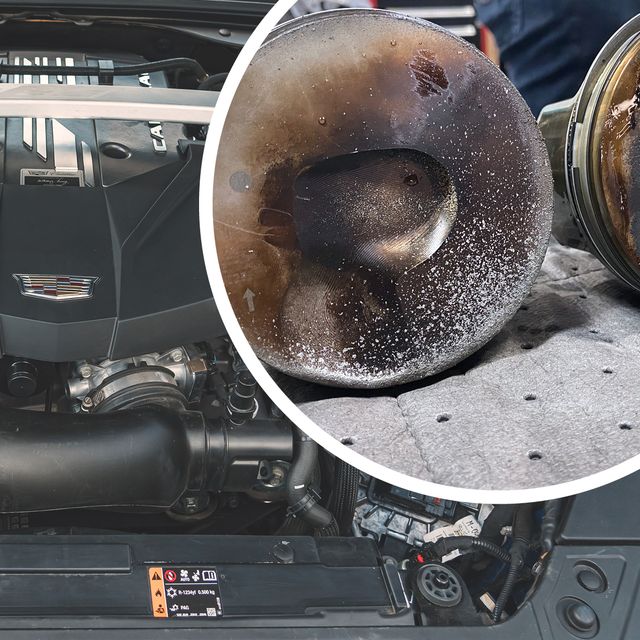 cadillac ct5v blackwing engine and damaged piston