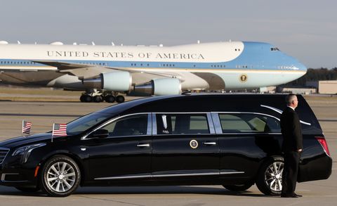 Body Of President George H.W. Bush Arrives At Joint Base Andrews