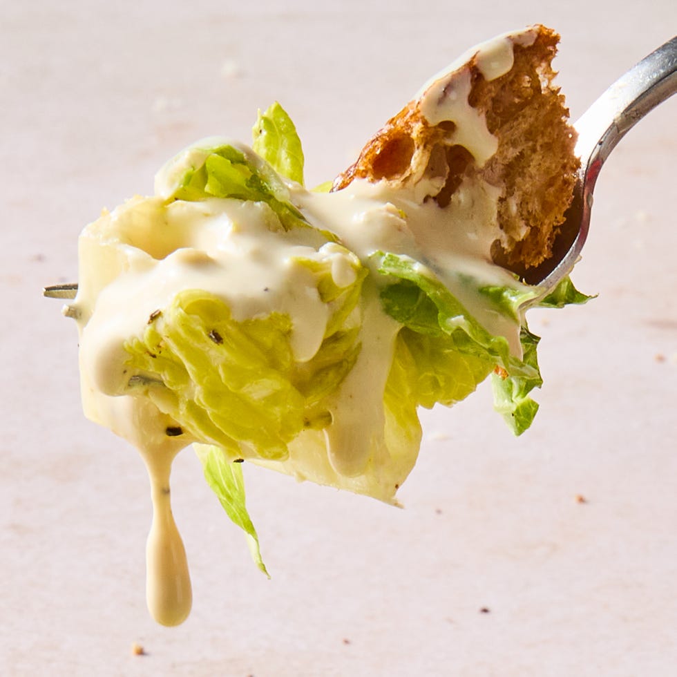 this dressing is a creamy, cheesy, umami packed dressing perfect for pairing with crispy romaine and croutons