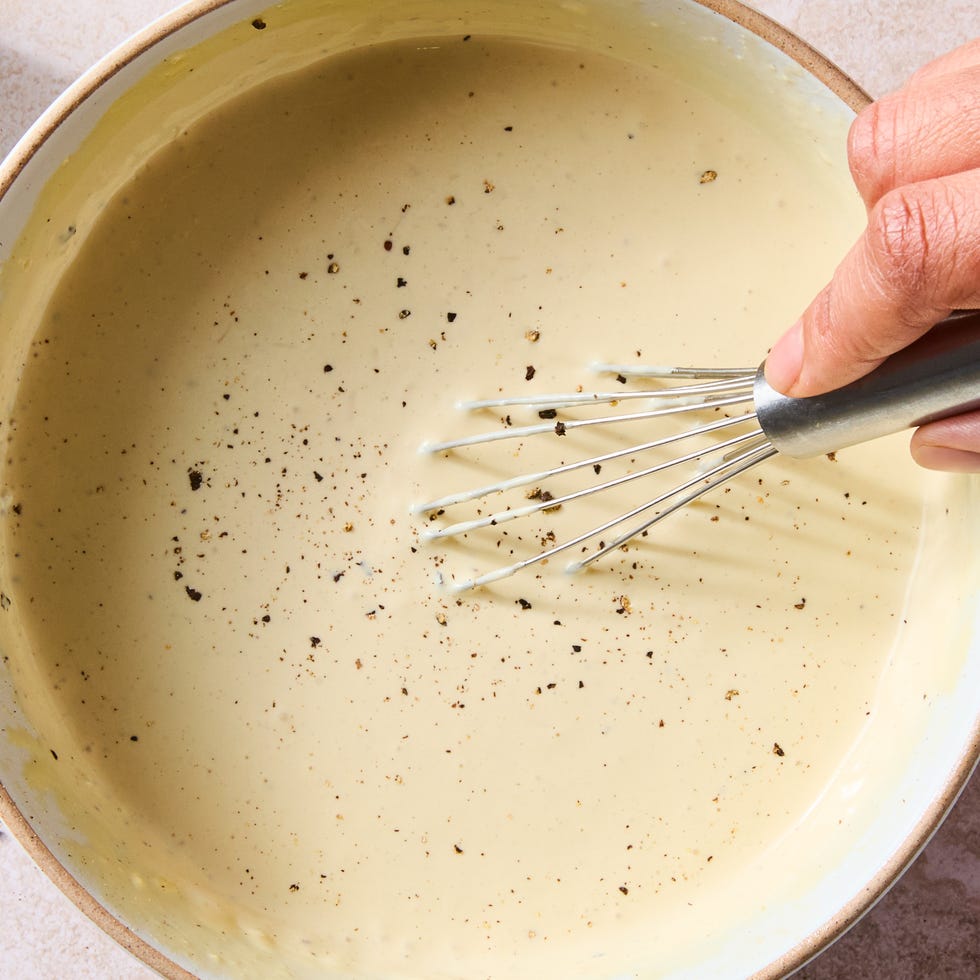 this dressing is a creamy, cheesy, umami packed dressing perfect for pairing with crispy romaine and croutons