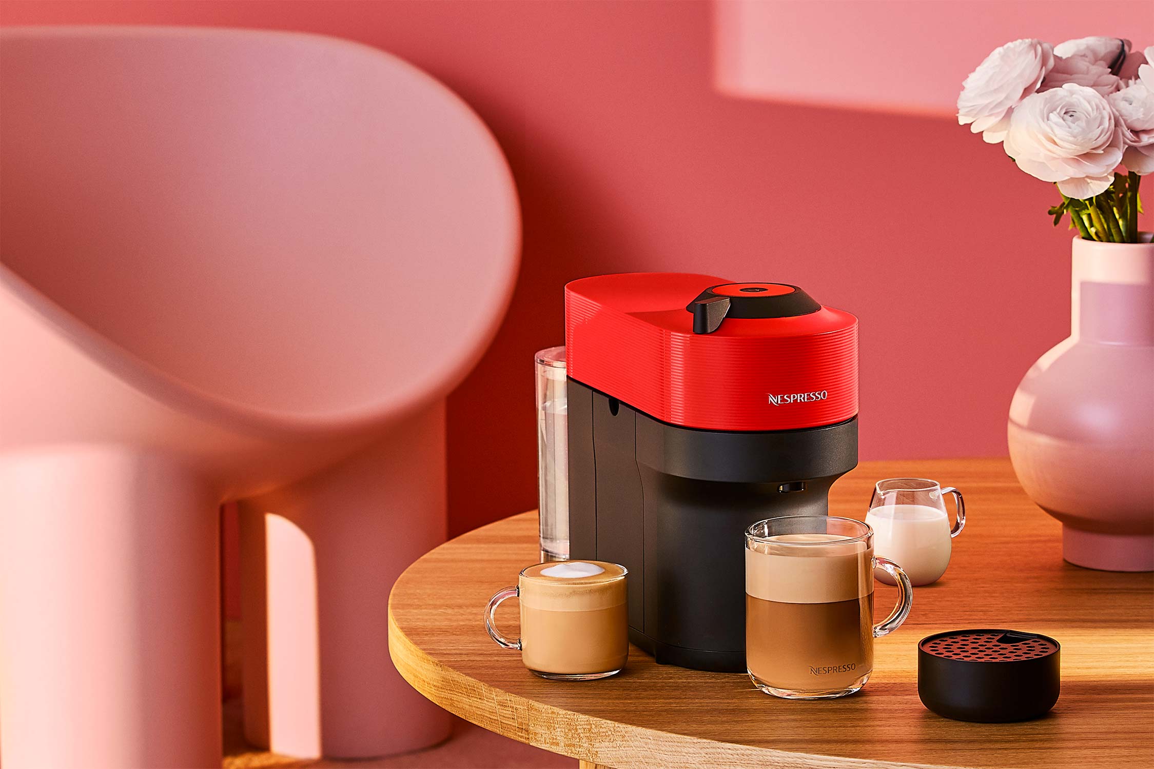 cafetera vertuo pop spicy red