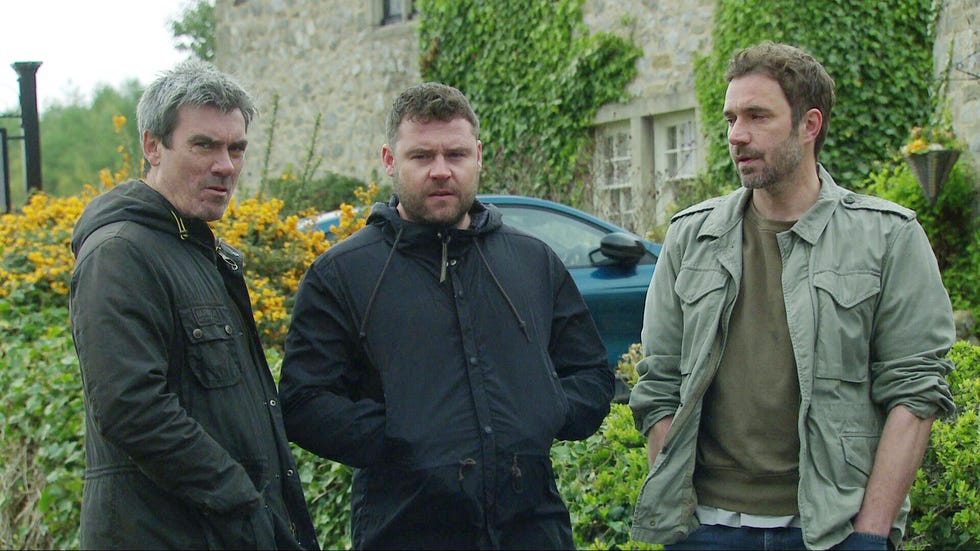 cain dingle, john sugden, aaron dingle, emmerdale