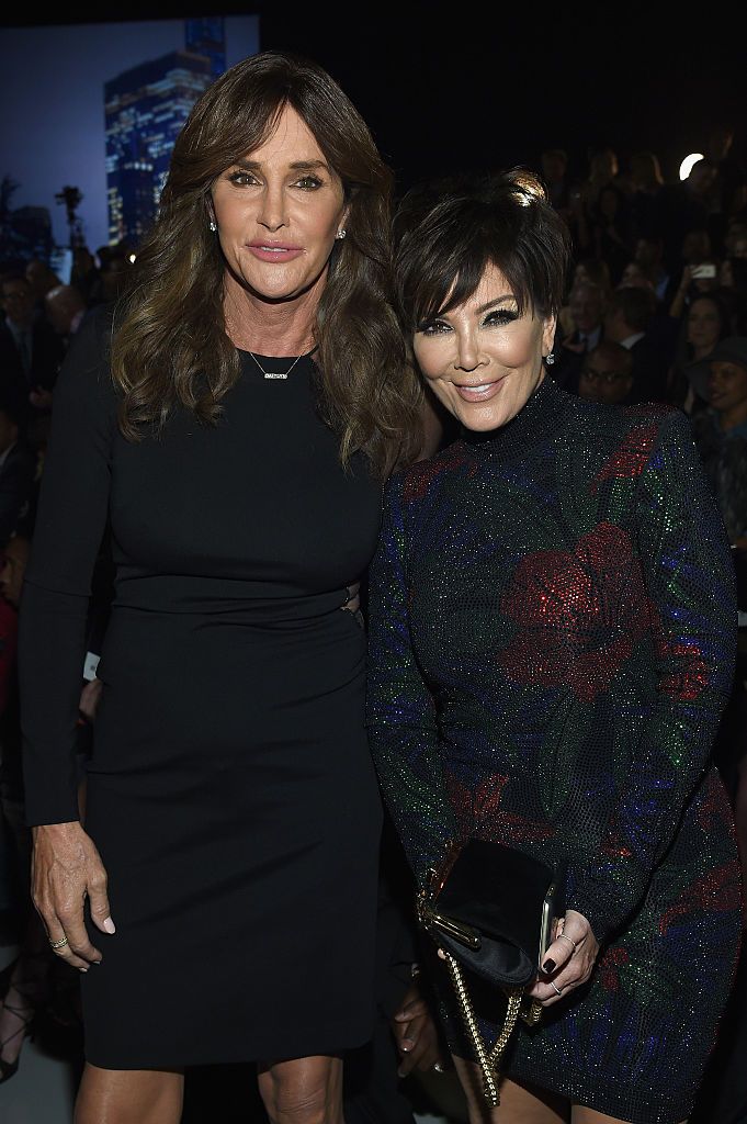 Caitlyn and Kris Jenner at the Victoria's Secret show with Kendal walking