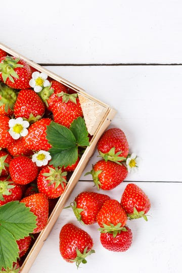 caja de fresas