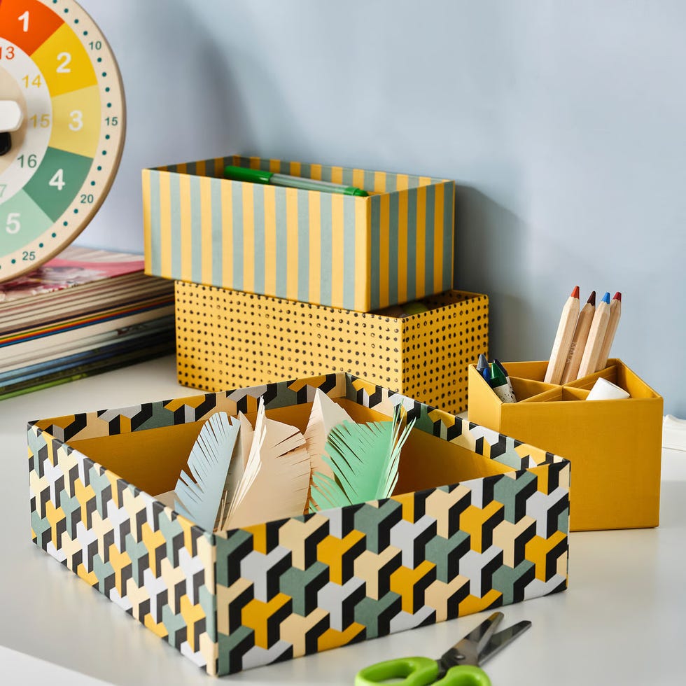 caja, juego de 4, con motivos/multicolor lysmask