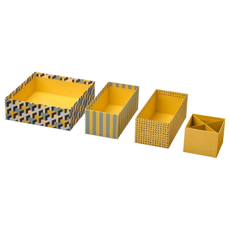 caja, juego de 4, con motivos/multicolor lysmask