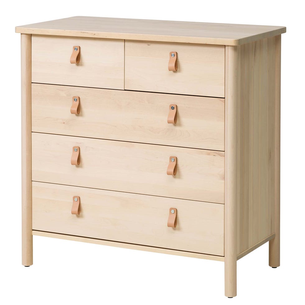 cómoda de abedul con 5 cajones björksnäs, de ikea