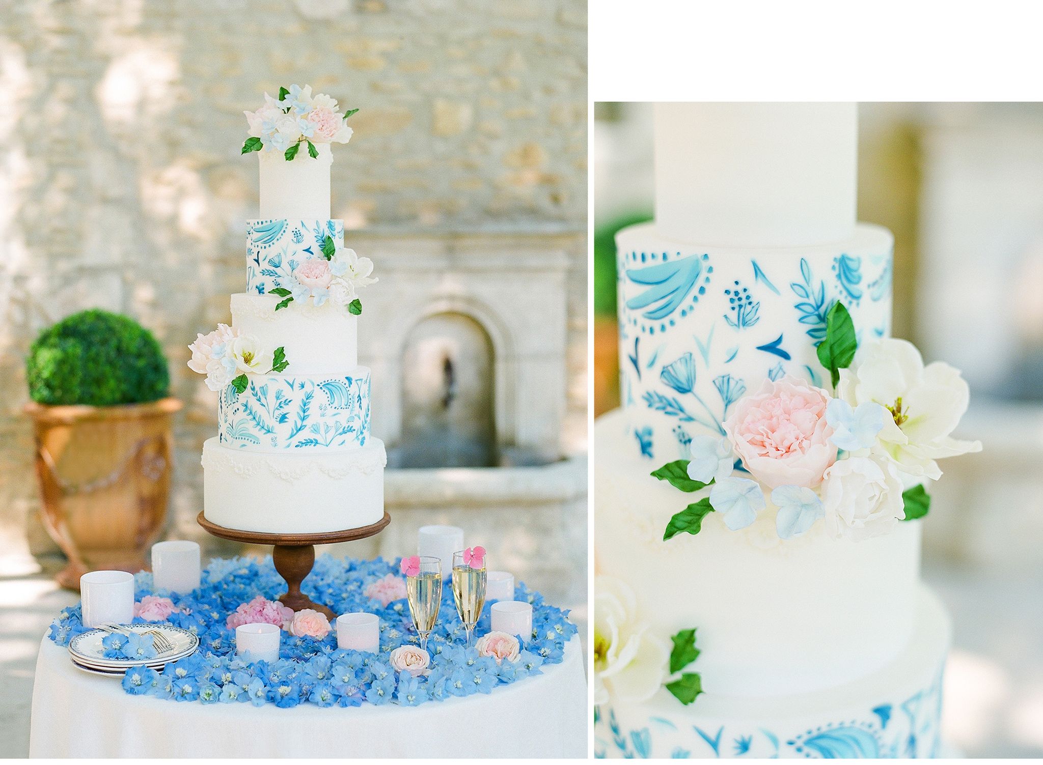 Blue, Photograph, Aqua, Green, Cake decorating, Turquoise, Wedding cake, Buttercream, Icing, Sugar paste, 