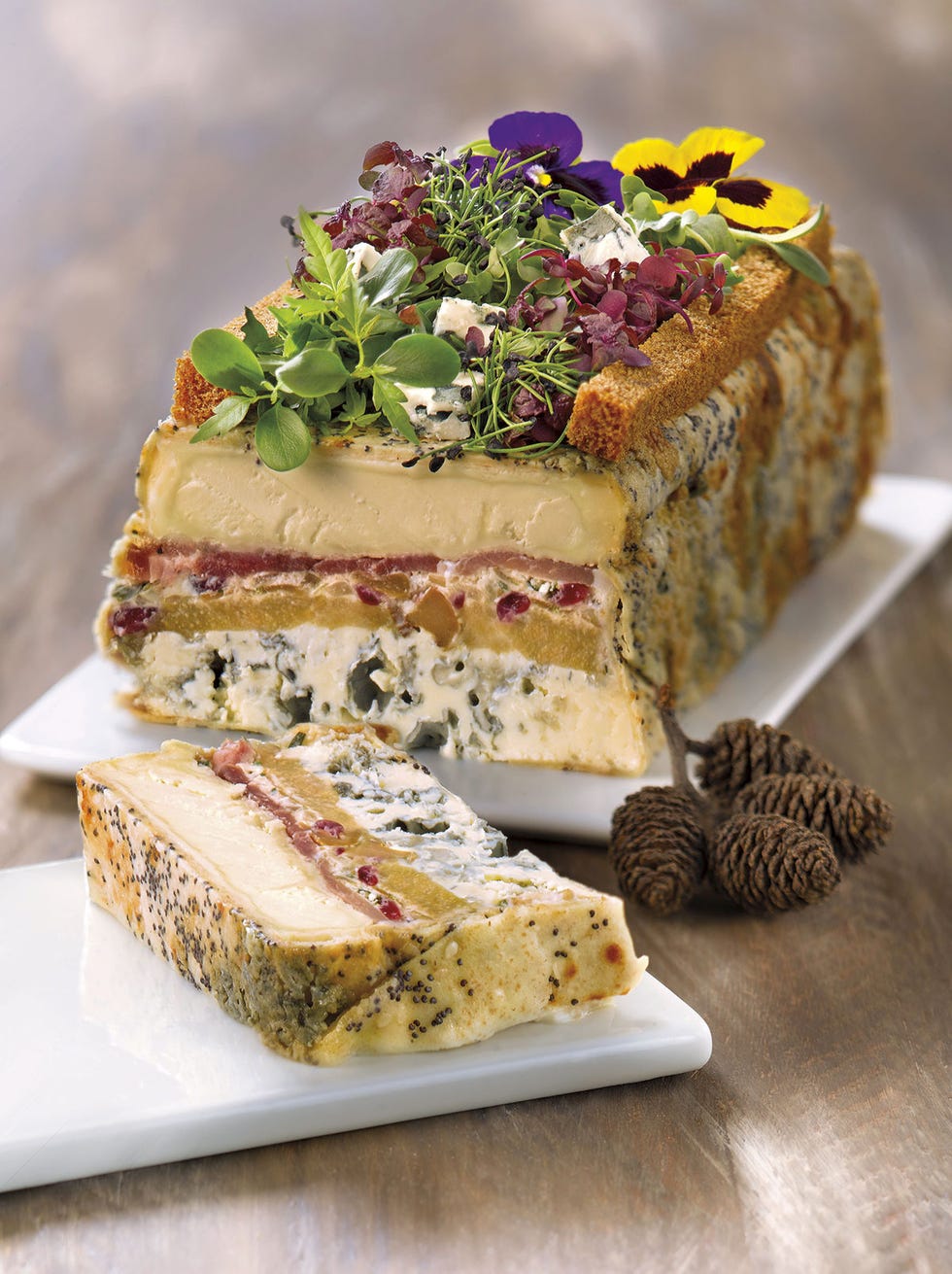 aperitivos de navidad cake de quesos y jamón
