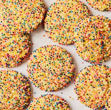 cake mix cookies topped with colored sprinkles
