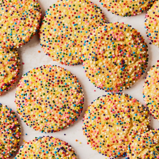 Cake Mix Cookies cake mix cookies topped with colored sprinkles