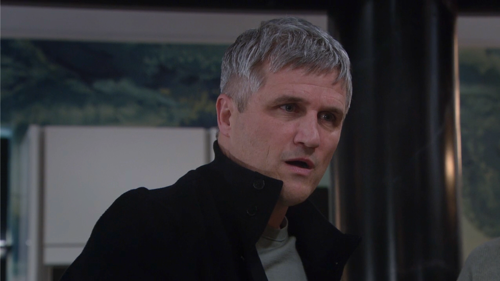 caleb miligan looking shocked, emmerdale