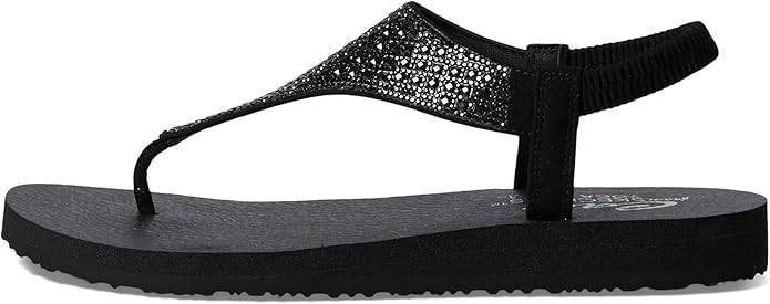 sandalia cali negra diamantes