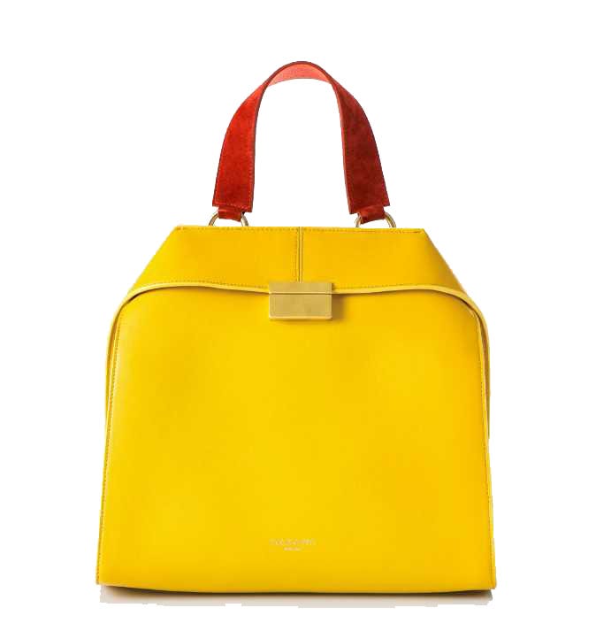 Bag, Handbag, Yellow, Orange, Fashion accessory, Shoulder bag, Tote bag, Material property, Leather, Luggage and bags, 