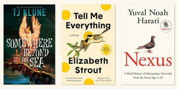 somewhere beyond the sea, tj klune, tell me everything, elizabeth strout, nexus, yuval noah harari