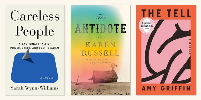 books, california bestsellers, careless people by sarah wynn williams, the antidote by karen russell, the tell by amy griffin